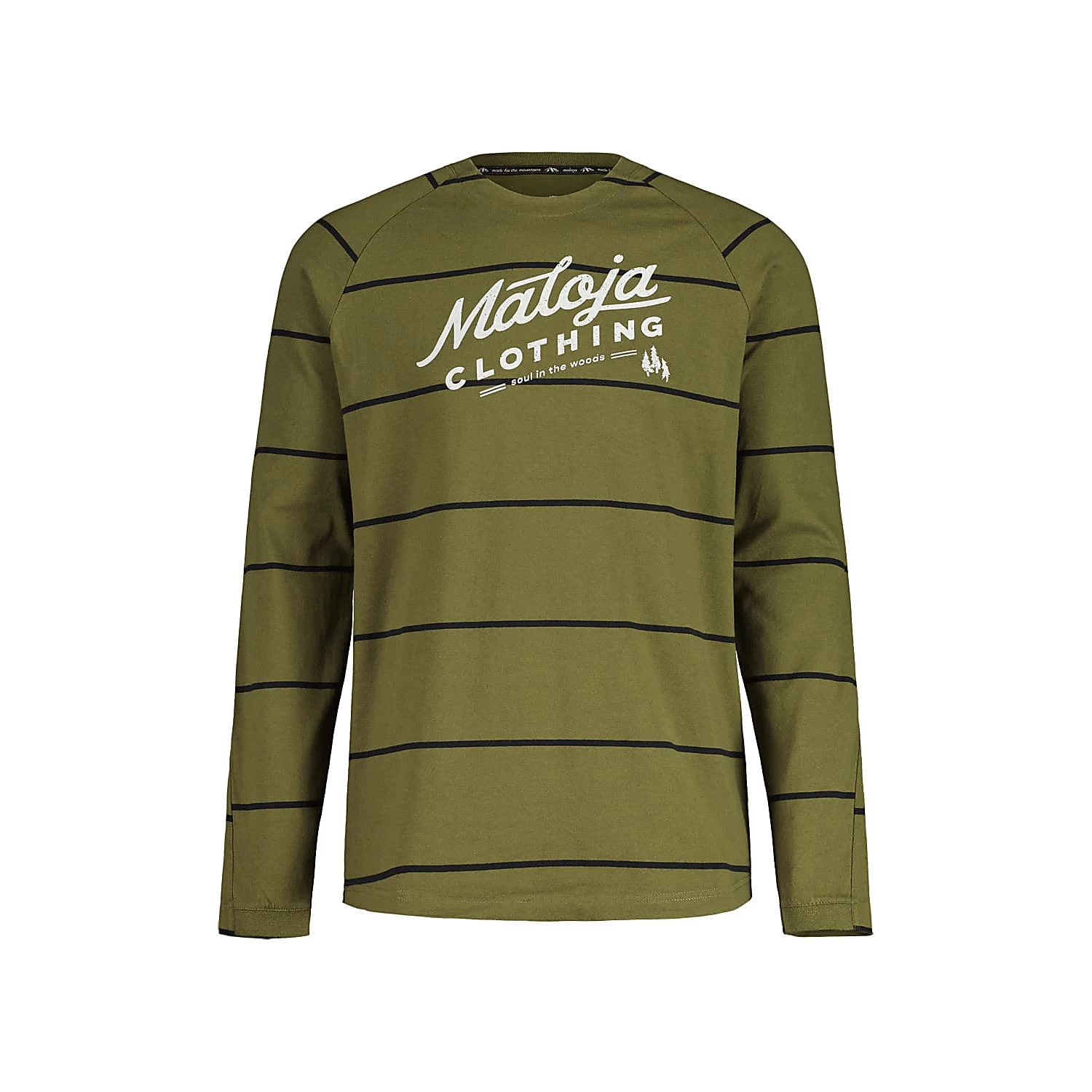 Maloja M FEDEM. LONGSLEEVE, Moss Stripe 2 Maloja M FEDEM. LONGSLEEVE, Moss Stripe - Image 2