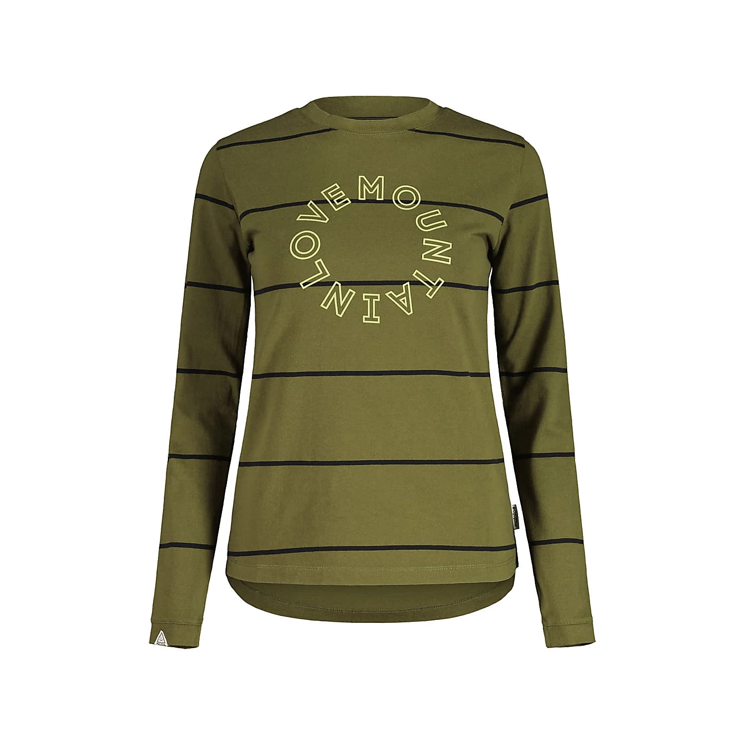 Maloja W LUNGTHAM. LONGSLEEVE, Moss Stripe 2 Maloja W LUNGTHAM. LONGSLEEVE, Moss Stripe - Image 2