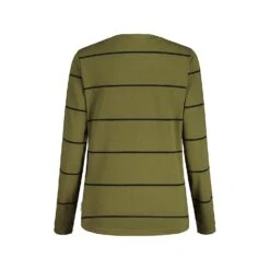 Maloja W LUNGTHAM. LONGSLEEVE, Moss Stripe